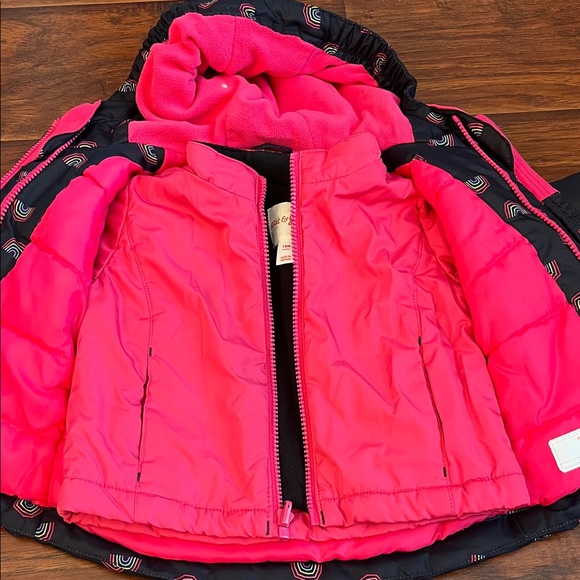 Cat & Jack 3 N 1 Snowplay Jacket In One Colorful Rainbow Patterned 18M - Picture 7 of 10